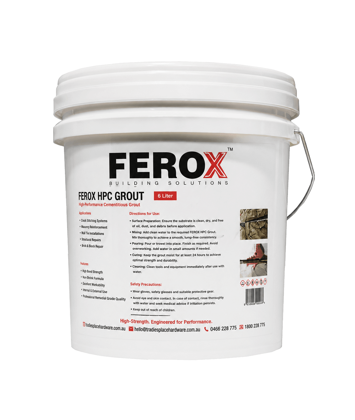 FEROX HPC Grout 6L | Professional Remedial Grout Australia